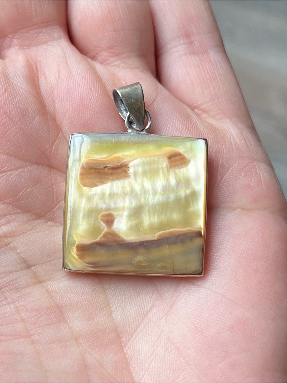 Vintage Mother of Pearl Shell Pendant